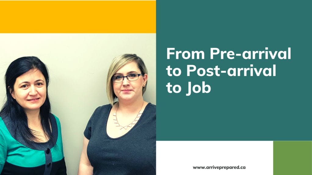 From Pre-arrival to Post-arrival to Job From Pre-arrival to Post-arrival to Job